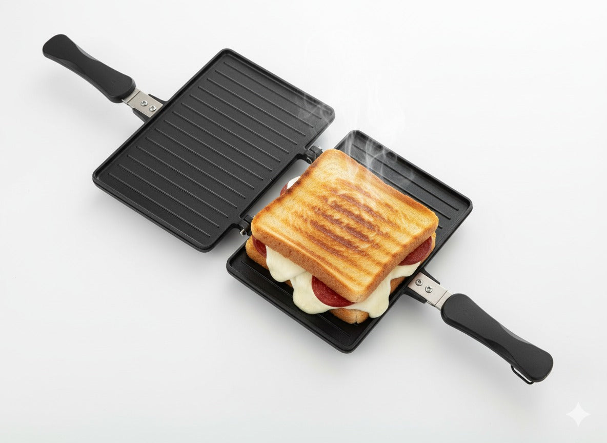 ხელის სენდვიჩ ტოსტერი 24*17 სმ Handheld Sandwich Toaster