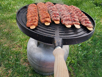 ორმაგი ტაფა და გრილი  ერთად Cast Double Sided Pan
